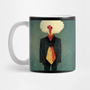 Turkey thanksgiving wears a formal suit Mug